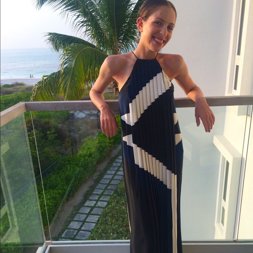 Tibi 100% silk halter dress
